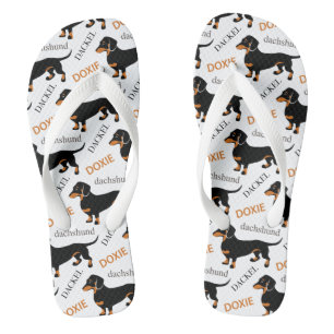 Dackel Flip Flops