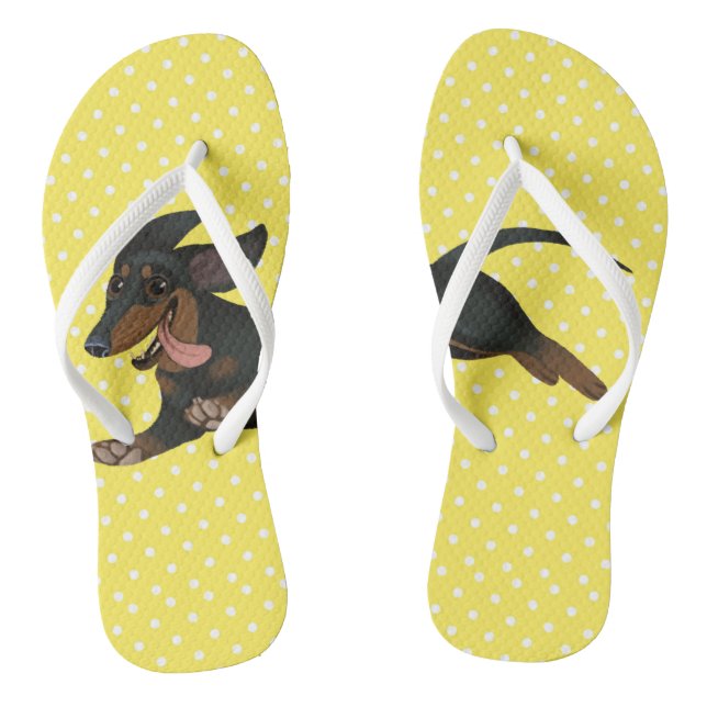 Dackel Flip Flops Dackel Dog Shoes (Fußbett)