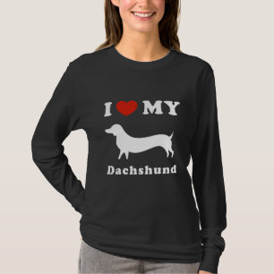 Dackel-Frauen-Shirt-Hülse T-Shirt