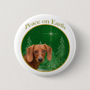 Dackel Frieden Button