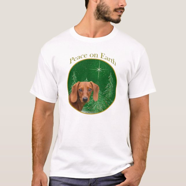 Dackel Frieden T-Shirt (Vorderseite)