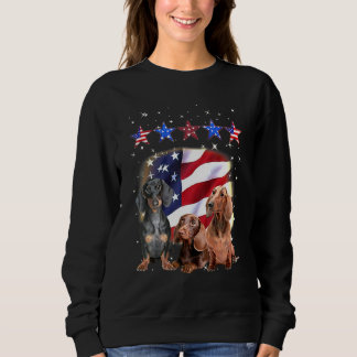 Dackel Frohes amerikanisches Unabhängigkeitstag 4. Sweatshirt