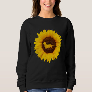 Dackel für Frauen Männer Wurst Hund Sonnenblumen L Sweatshirt