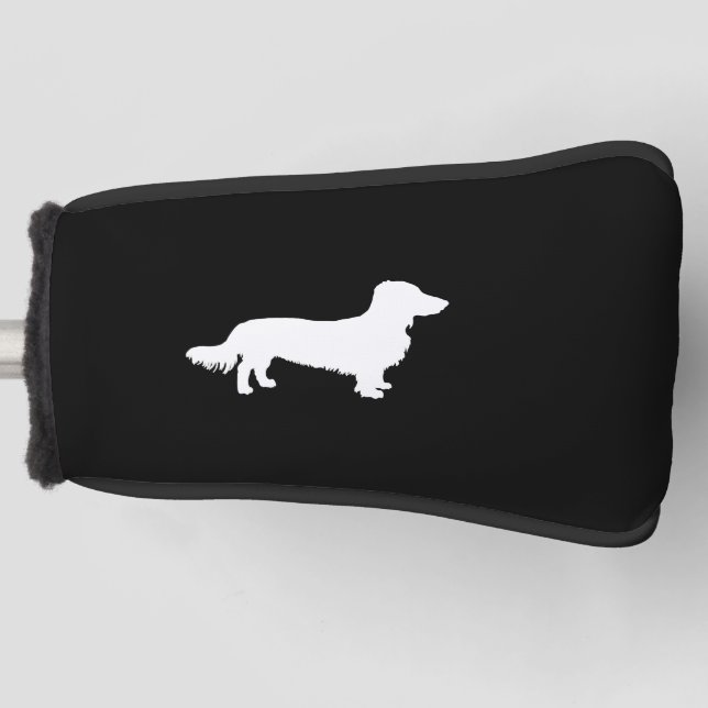 Dackel für lange Dackeln Silhouette Golf Headcover (Vorderseite)