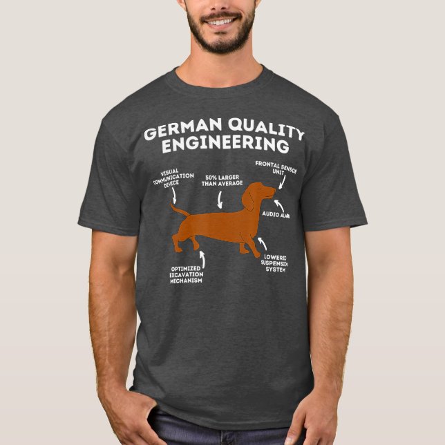 Dackel für Qualitätstechnik Lover Dog T-Shirt (Vorderseite)
