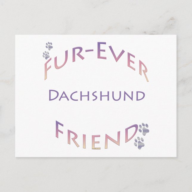 Dackel Furever Postkarte (Vorderseite)