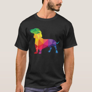 Dackel Gay Pride LGBT Rainbow Flag Geschenke Dog L T-Shirt