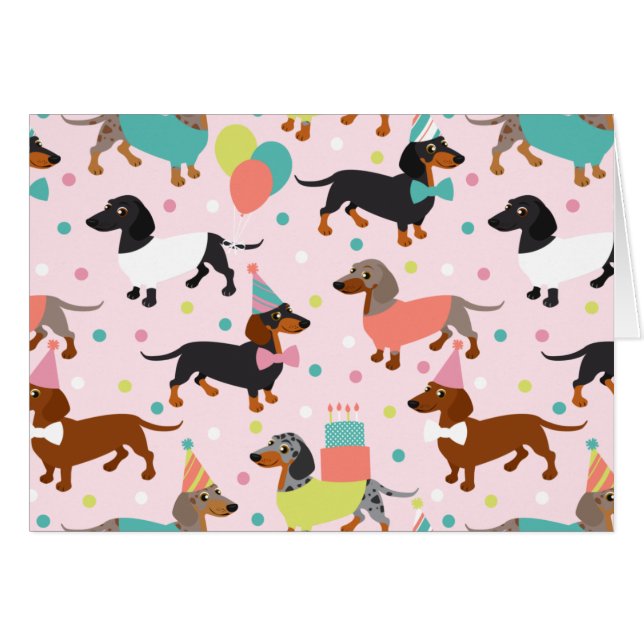 Dackel Geburtstag (Vorderseite (Horizontal))