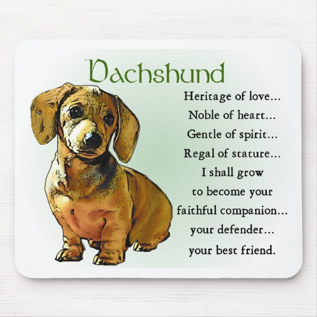 Dackel Geschenke Mousepad (Vorne)