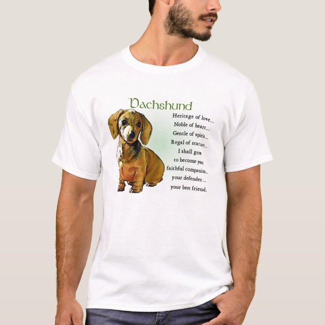 Dackel gibt Dackel Liebhaber Bekleidung T-Shirt (Vorderseite)