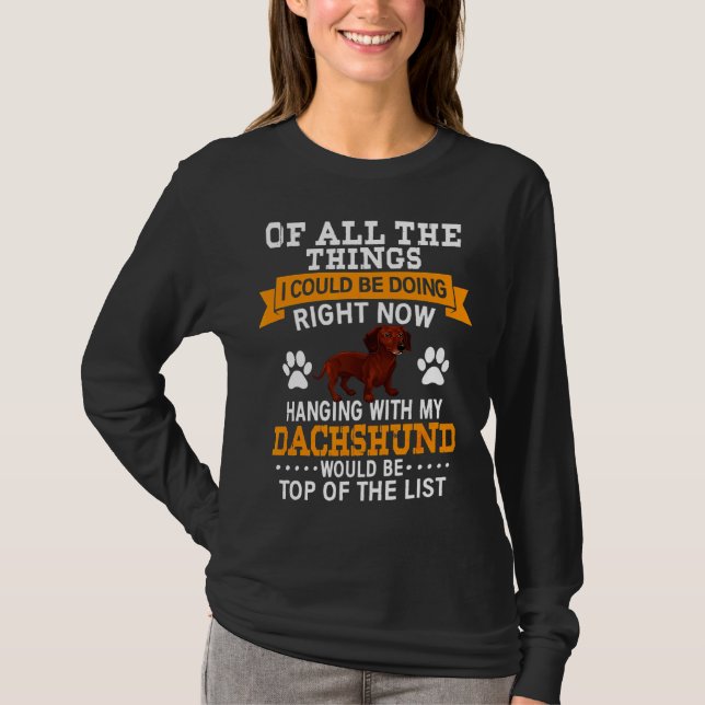 Dackel Gif Hundebesitzer T-Shirt (Vorderseite)