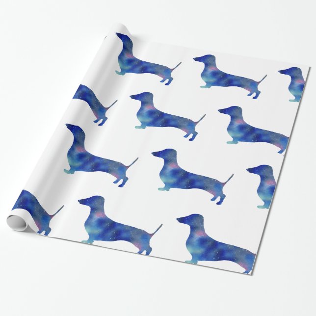 Dackel glänzendes Schleifpapier, 30 x 2 m Geschenkpapier (Ungerollt)