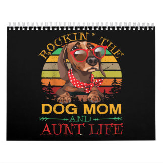 Dackel Glasses Rockin Hund Mama Geschenk für Tante Kalender