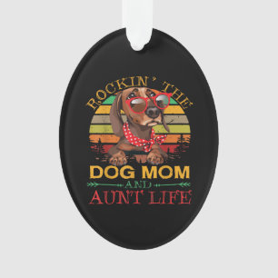 Dackel Glasses Rockin Hund Mama Geschenk für Tante Ornament