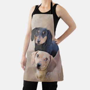 Dackel (glatt) Gemälde - Originale Hundekunst Schürze