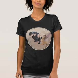 Dackel (glatt) Gemälde - Originale Hundekunst T-Shirt
