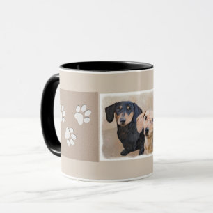 Dackel (glatt) Gemälde - Originale Hundekunst Tasse