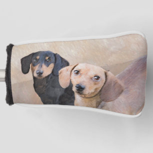 Dackel (glatte) Malerei - Original Hundekunst Golf Headcover