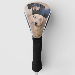 Dackel (glatte) Malerei - Original Hundekunst Golf Headcover