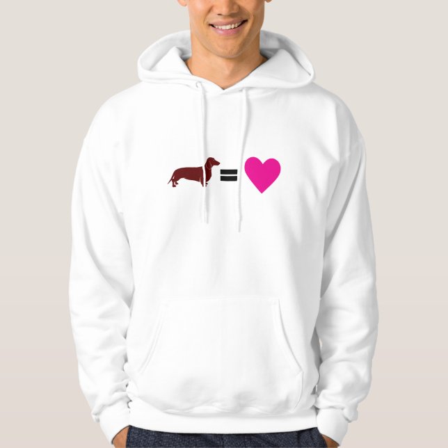 Dackel-gleiche Liebe Hoodie (Vorderseite)