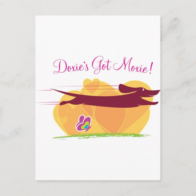 Dackel Got Moxie Postkarte (Vorderseite)