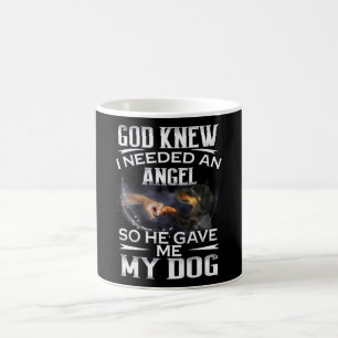 Dackel Gott wusste, dass ich einen Engel brauchte, Kaffeetasse