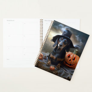 Dackel Halloween Beängstigend Planer