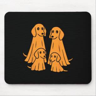 Dackel Halloween Ghost Family Funny Dog Lover Mousepad