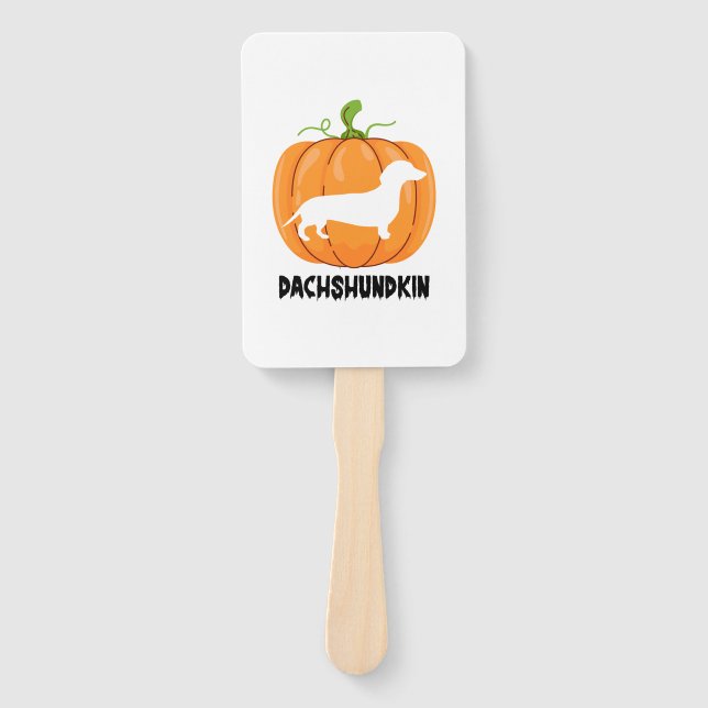 Dackel Halloween Hund Fächer (Vorderseite)