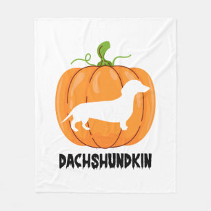 Dackel Halloween Hund Fleecedecke