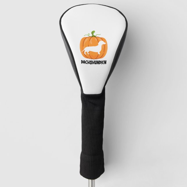Dackel Halloween Hund Golf Headcover (Vorderseite)