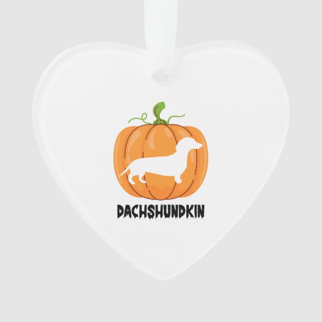 Dackel Halloween Hund Ornament (Vorderseite)