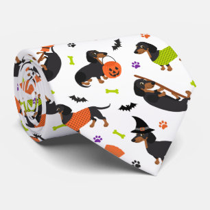 Dackel Halloween Neck Tie Krawatte