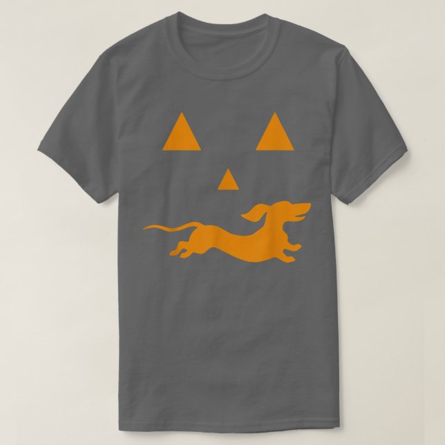 Dackel Halloween Spooky Face Funny Dog Classic T-Shirt (Design vorne)