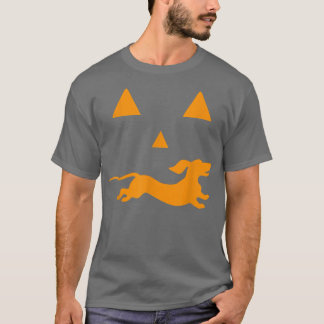 Dackel Halloween Spooky Face Funny Dog Classic T-Shirt