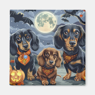 Dackel Halloween Spooky Magnet