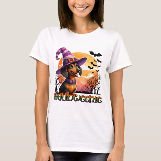 Dackel Halloween T-Shirt (Vorderseite)
