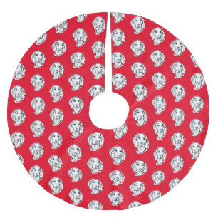 Dackel handgezeichnete Skizze schwarz weiß Welpe H Polyester Weihnachtsbaumdecke
