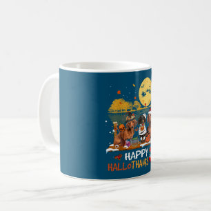 Dackel Happy Hallothanksmas Halloween Thanksgiv Kaffeetasse