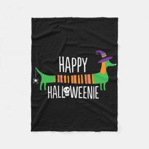 Dackel Happy Halloweenie Niedlich Hund Halloween f Fleecedecke