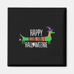 Dackel Happy Halloweenie Niedlicher Hund Halloween Magnet