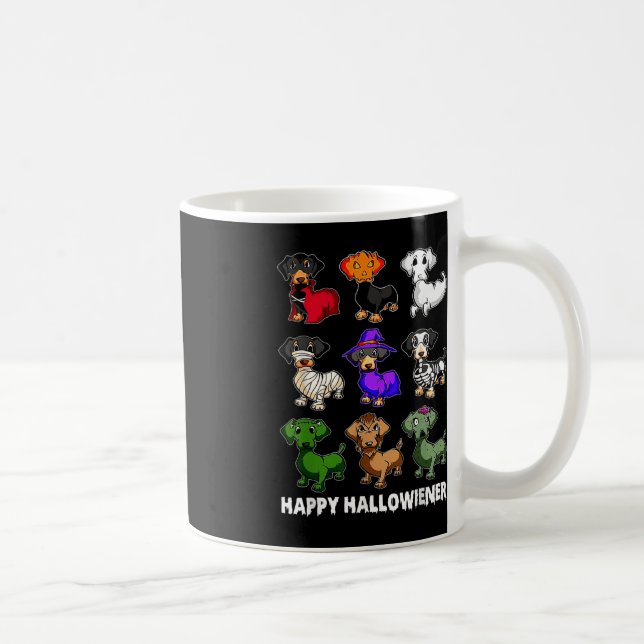 Dackel Happy Halloweiner Fun Halloween Hunde Lov Kaffeetasse (Rechts)