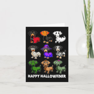 Dackel Happy Halloweiner Fun Halloween Hunde Lov Karte