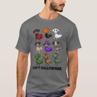 Dackel Happy Halloweiner Funny Halloween Hunde L T-Shirt