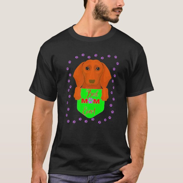 Dackel Haustier Hunde Dackel Hund Beste Hunde Mama T-Shirt (Vorderseite)