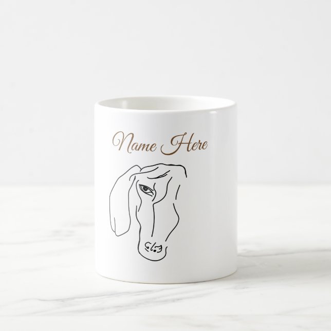 Dackel Head, Art Zeichnend Dackel Kaffeetasse (Mittel)