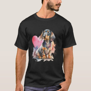 Dackel Heart Dog Trainer Hausbesitzer Züchter Ani T-Shirt