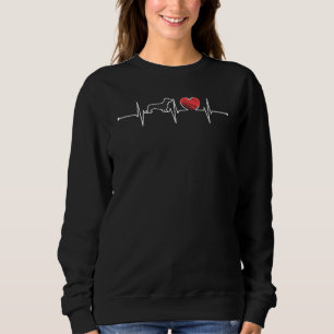 Dackel Heartbeat Ekg Welpen Hund Lover Funny Sweatshirt