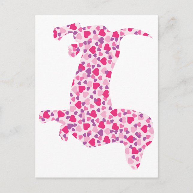 Dackel Hearts Postkarte (Vorderseite)