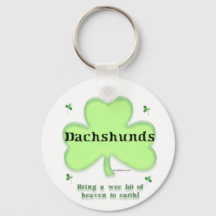Dackel Heaven; St. Patrick's Day Dackel Schlüsselanhänger